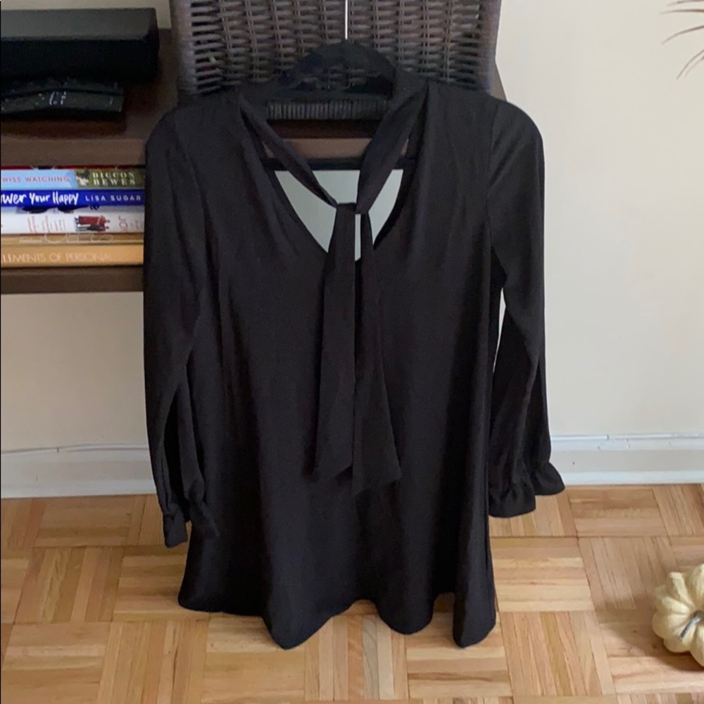 Long sleeve black dress